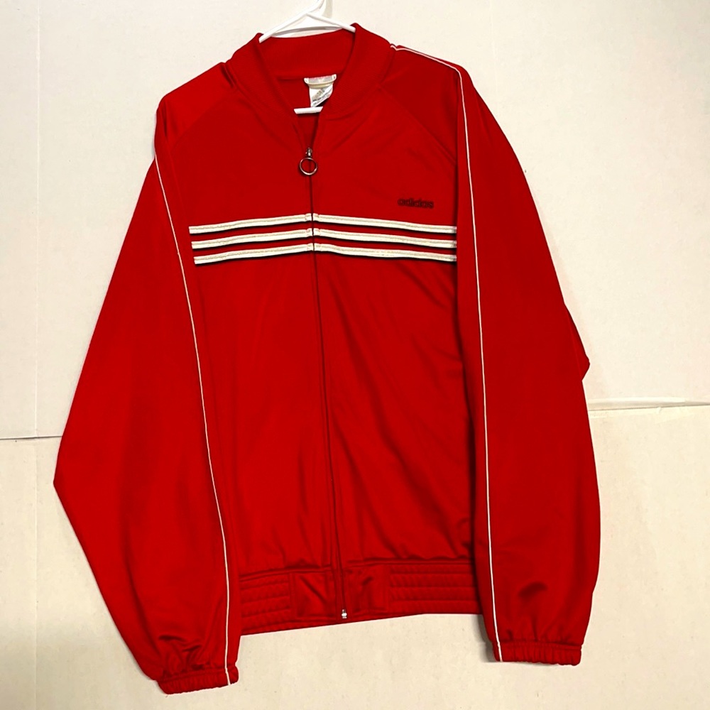 Adidas Red Warm-Up Track JacketRN# 88387 CA# 40312